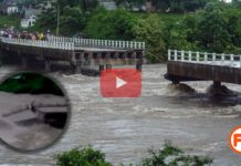Vídeo registra como un puente se derrumba bajo sus pies y se salvan de milagro