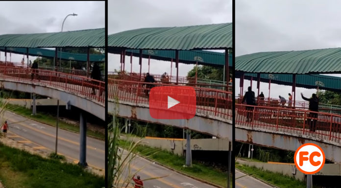 Policía recibe advertencia de Dios cuando una mujer estaba por saltar de un puente y la salva